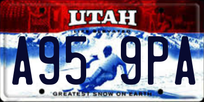 UT license plate A959PA