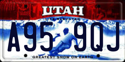 UT license plate A959QJ
