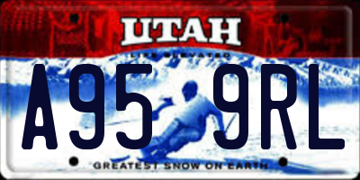 UT license plate A959RL