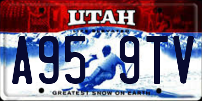 UT license plate A959TV