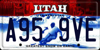 UT license plate A959VE