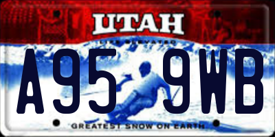 UT license plate A959WB