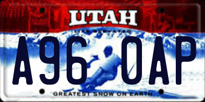 UT license plate A960AP