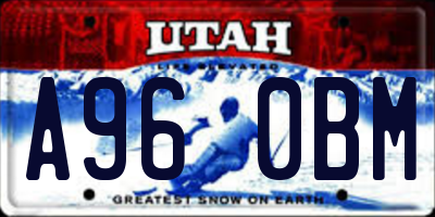 UT license plate A960BM