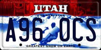 UT license plate A960CS