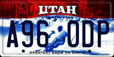 UT license plate A960DP