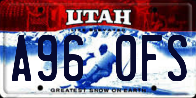UT license plate A960FS