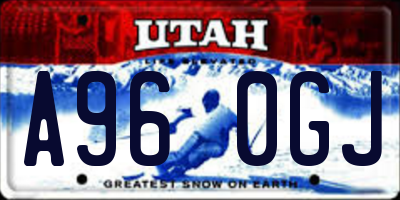 UT license plate A960GJ