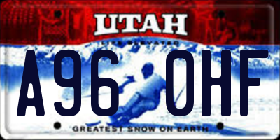 UT license plate A960HF