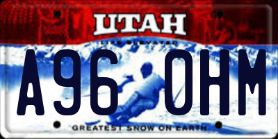 UT license plate A960HM