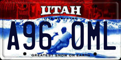 UT license plate A960ML