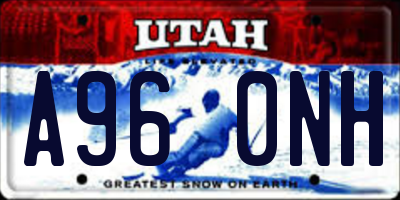 UT license plate A960NH