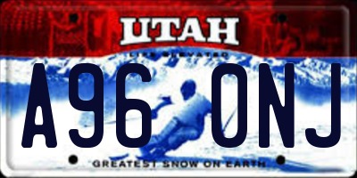 UT license plate A960NJ