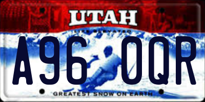 UT license plate A960QR