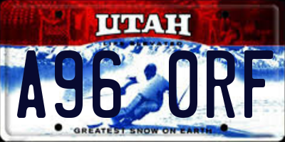 UT license plate A960RF
