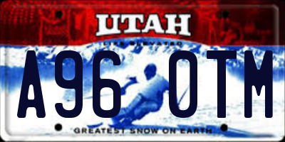 UT license plate A960TM