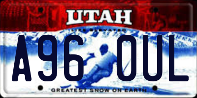 UT license plate A960UL
