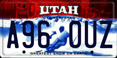 UT license plate A960UZ