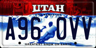UT license plate A960VV