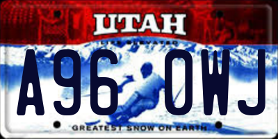 UT license plate A960WJ