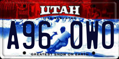 UT license plate A960WO