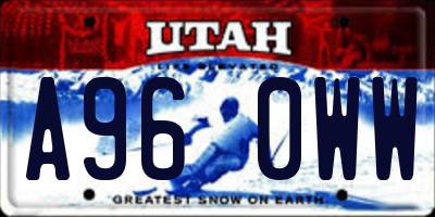 UT license plate A960WW