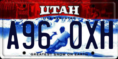 UT license plate A960XH