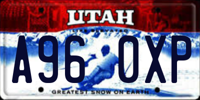 UT license plate A960XP