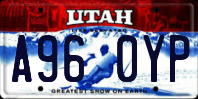 UT license plate A960YP