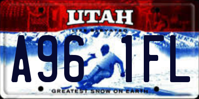 UT license plate A961FL