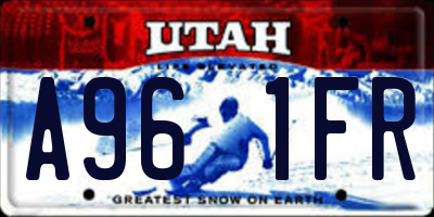 UT license plate A961FR