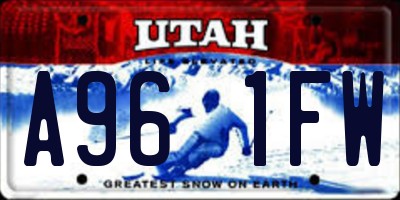 UT license plate A961FW