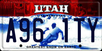 UT license plate A961TY