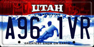 UT license plate A961VR