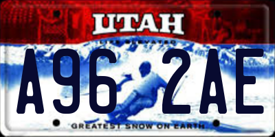 UT license plate A962AE