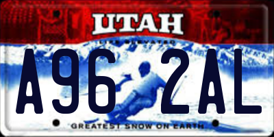 UT license plate A962AL