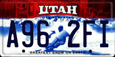 UT license plate A962FI