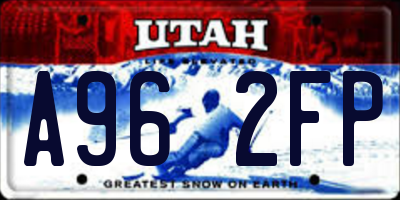 UT license plate A962FP