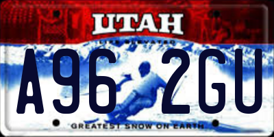 UT license plate A962GU