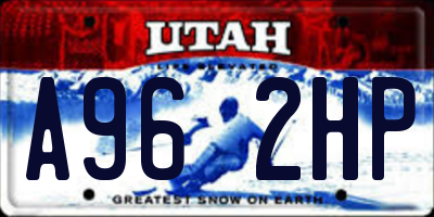 UT license plate A962HP