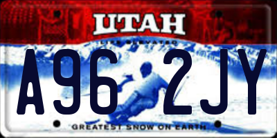 UT license plate A962JY