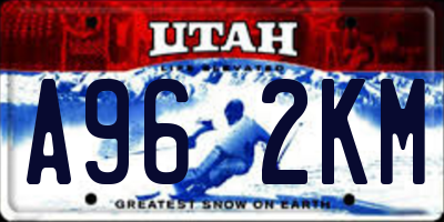 UT license plate A962KM
