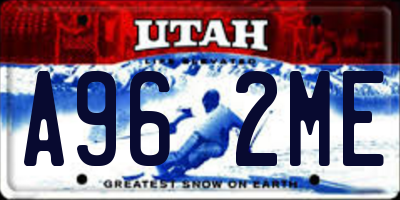 UT license plate A962ME