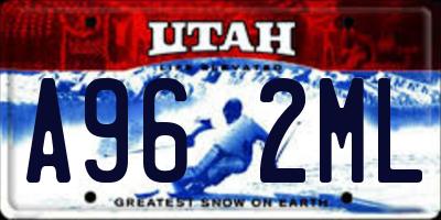 UT license plate A962ML