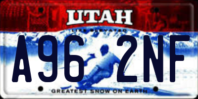 UT license plate A962NF