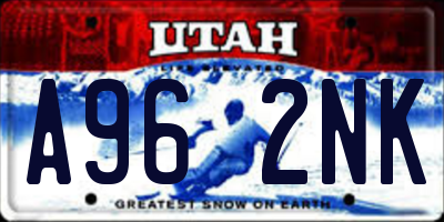 UT license plate A962NK