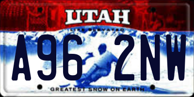 UT license plate A962NW