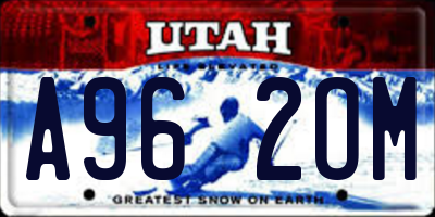 UT license plate A962OM