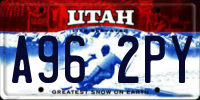 UT license plate A962PY