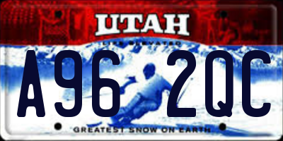 UT license plate A962QC